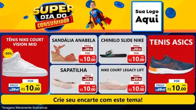 Modelo de TV para TV Horizontal com o tema Super Dia do Consumidor para Calçados