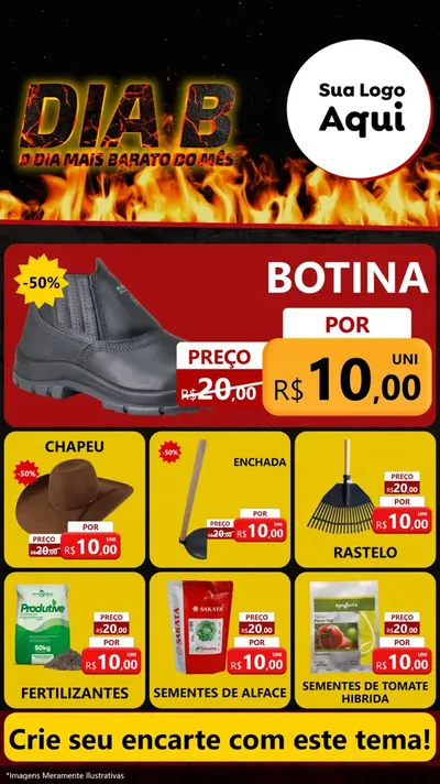 Modelo de Rede Social para Stories com o tema Dia B para Agropecuária