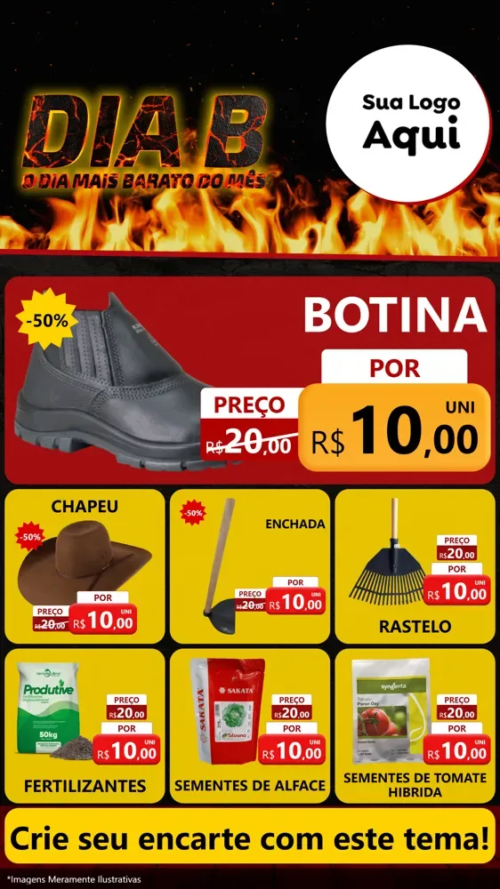 Modelo de Rede Social para Stories com o tema Dia B para Agropecuária
