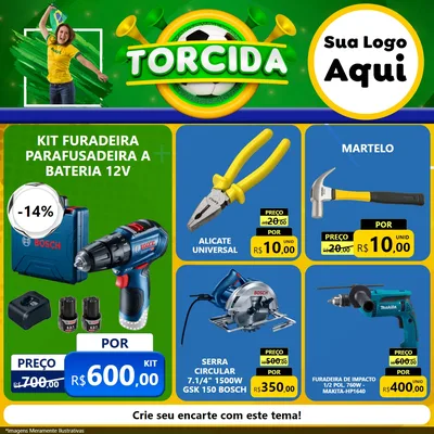 Modelo de Rede Social para Feed Facebook com o tema Torcida para Maquinas e Ferramentas