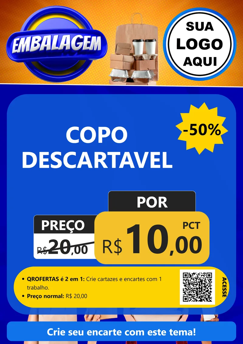 Modelo de Cartaz para Cartaz A4 Vertical com o tema Embalagem para Embalagens