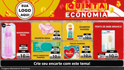 Modelo de TV para TV Horizontal com o tema Quinta da Economia para Bebês