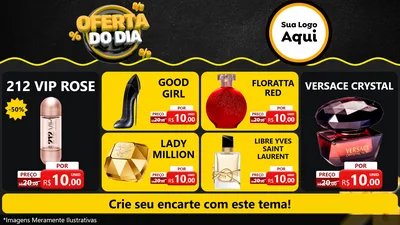 Modelo de TV para TV Horizontal com o tema Oferta Do Dia para Perfumes