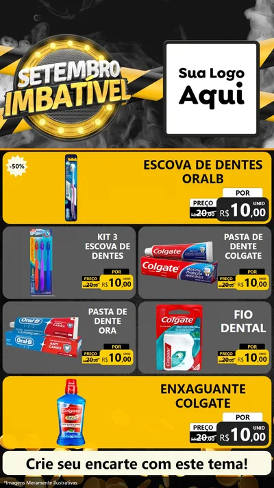 Modelo de TV para TV Vertical com o tema Setembro Imbatível para Higiene Pessoal