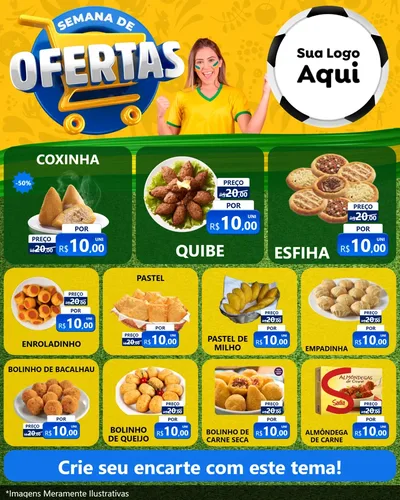 Modelo de Rede Social para Feed Instagram com o tema Semana de Ofertas - Copa para Salgadaria
