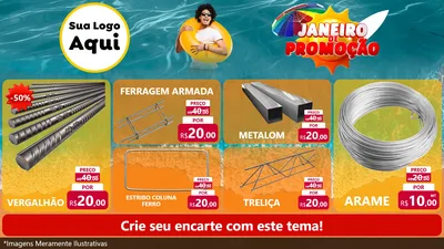Modelo de TV para TV Horizontal com o tema Janeiro de Promoção para Ferragens