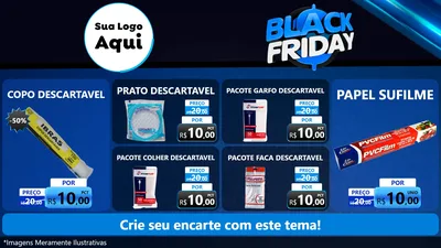 Modelo de TV para TV Horizontal com o tema Black Friday para Embalagens
