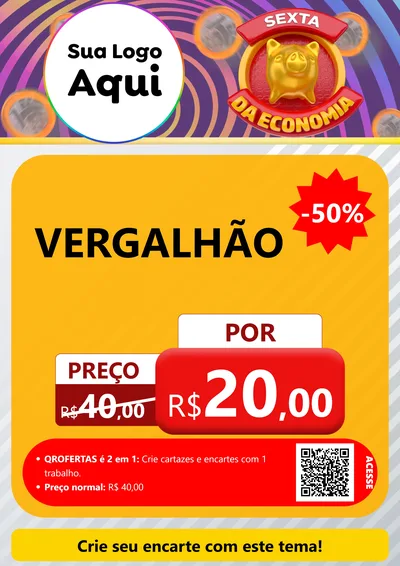 Modelo de Cartaz para Cartaz A4 Vertical com o tema Sexta da Economia para Ferragens