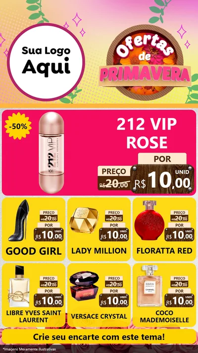 Modelo de Rede Social para Stories com o tema Ofertas de Primavera para Perfumes