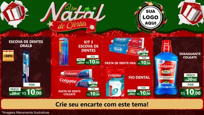 Modelo de TV para TV Horizontal com o tema Um Natal de Ofertas para Higiene Pessoal