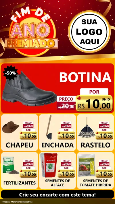 Modelo de Rede Social para Stories com o tema Fim de Ano Premiado para Agropecuária