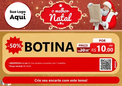 Modelo de Cartaz para Cartaz A4 Horizontal com o tema O Melhor Natal para Agropecuária