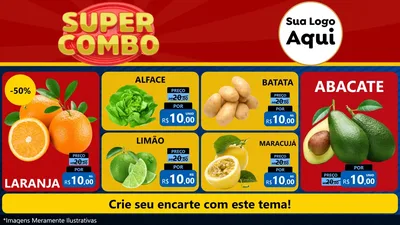 Modelo de TV para TV Horizontal com o tema Super Combo para Hortifrúti