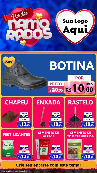 Modelo de Rede Social para Stories com o tema Dia dos namorados para Agropecuária