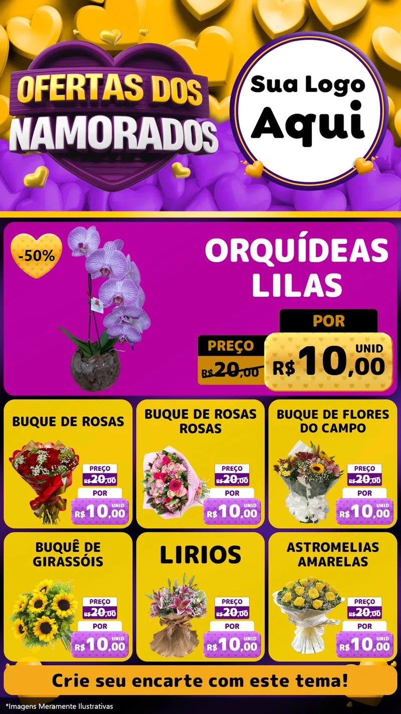 Modelo de Rede Social para Stories com o tema Oferta Dos Namorados para Floricultura e jardim