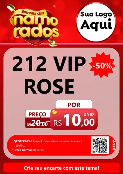 Modelo de Cartaz para Cartaz A4 Vertical com o tema Semana dos namorados para Perfumes