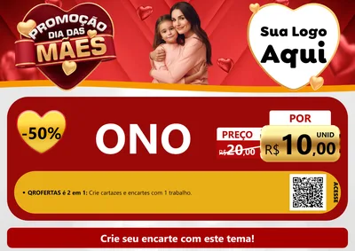 Modelo de Cartaz para Cartaz A4 Horizontal com o tema Promoção Dia das Mães para Óticas