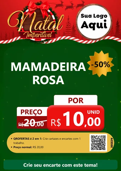 Modelo de Cartaz para Cartaz A4 Vertical com o tema Natal Imperdível para Bebês