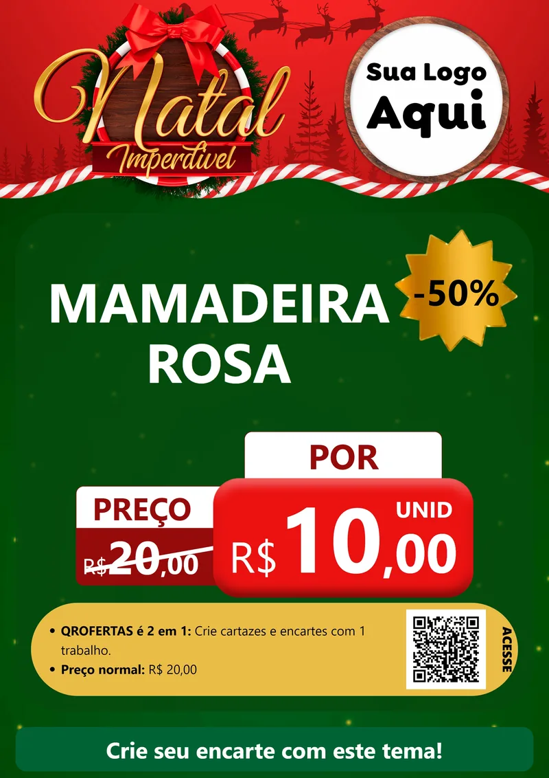 Modelo de Cartaz para Cartaz A4 Vertical com o tema Natal Imperdível para Bebês