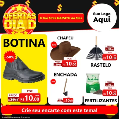Modelo de Rede Social para Feed Facebook com o tema Dia D para Agropecuária