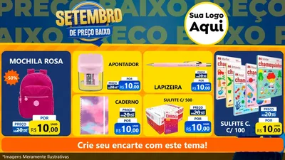 Modelo de TV para TV Horizontal com o tema Setembro De Preço Baixo para Papelaria