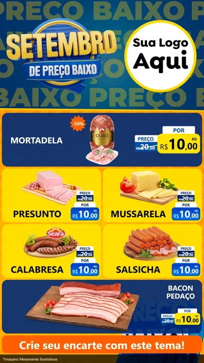 Modelo de TV para TV Vertical com o tema Setembro De Preço Baixo para Frios e Laticínios
