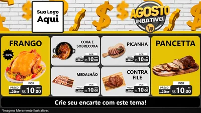 Modelo de TV para TV Horizontal com o tema Agosto imbatível para Assados