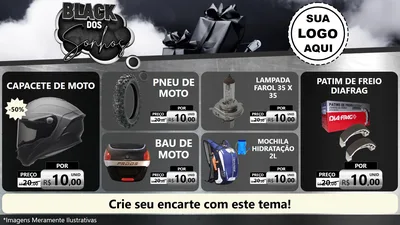 Modelo de TV para TV Horizontal com o tema Black dos Sonhos para Moto peças