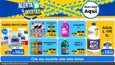 Modelo de TV para TV Horizontal com o tema Alerta de Ofertas para Produtos de Limpeza
