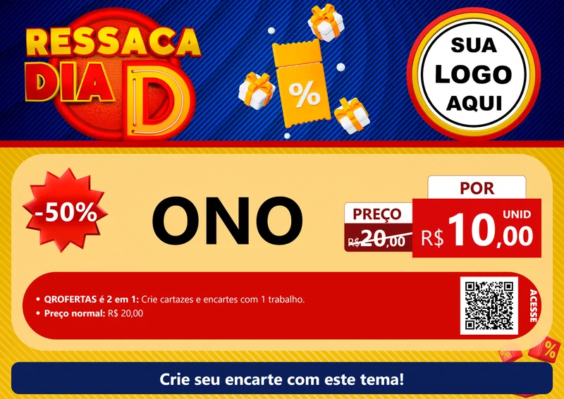 Modelo de Cartaz para Cartaz A4 Horizontal com o tema Ressaca Dia D para Óticas