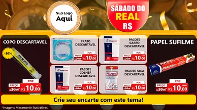 Modelo de TV para TV Horizontal com o tema Sábado do Real para Embalagens