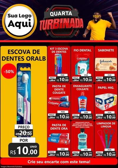 Modelo de Encarte para Encarte A4 Vertical com o tema Quarta Turbinada para Higiene Pessoal