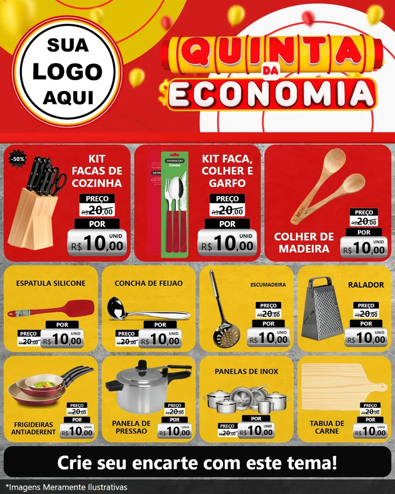 Modelo de Rede Social para Feed Instagram com o tema Quinta da Economia para Utilidades Domésticas