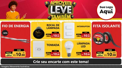 Modelo de TV para TV Horizontal com o tema Aproveite e Leve Também para Materiais Elétricos