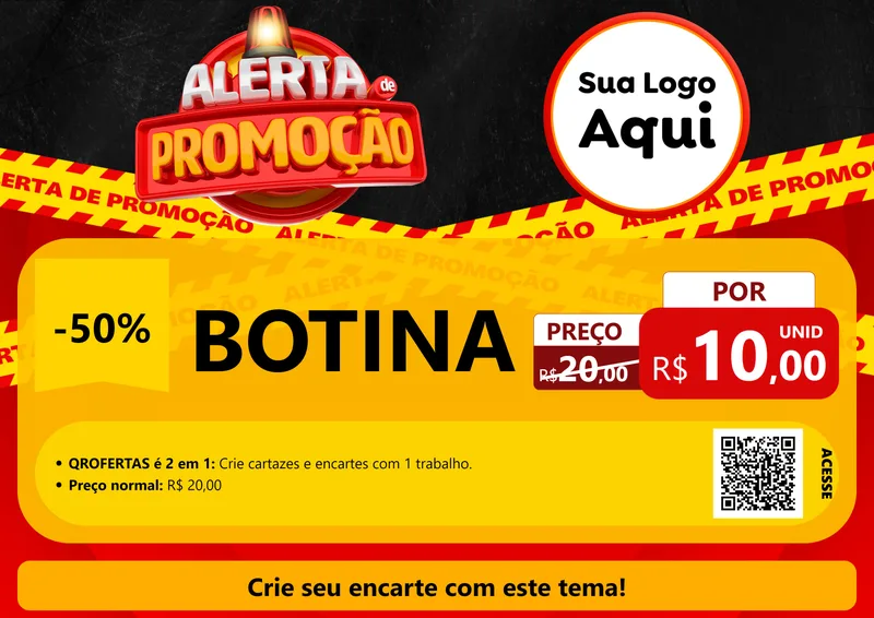 Modelo de Cartaz para Cartaz A4 Horizontal com o tema Alerta de Promoção para Agropecuária