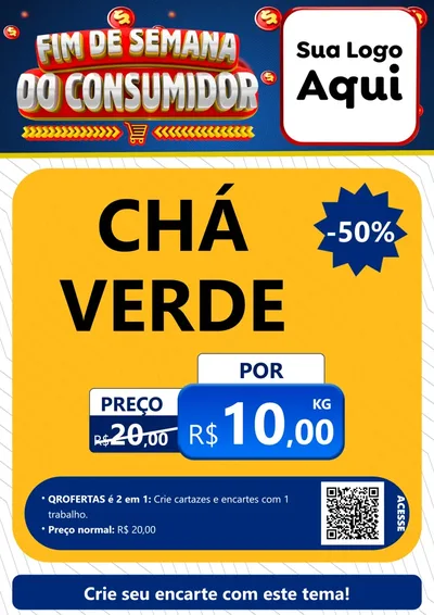 Modelo de Cartaz para Cartaz A4 Vertical com o tema Fim de Semana do Consumidor para Produtos Naturais