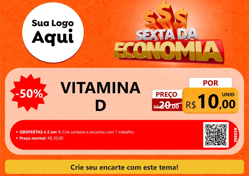 Modelo de Cartaz para Cartaz A4 Horizontal com o tema Sexta da Economia para Farmácia