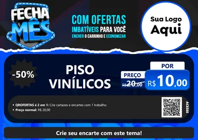 Modelo de Cartaz para Cartaz A4 Horizontal com o tema Fecha Mês para Material para Construção