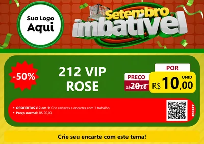 Modelo de Cartaz para Cartaz A4 Horizontal com o tema Setembro Imbatível para Perfumes