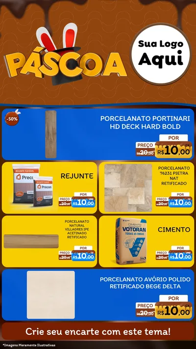 Modelo de TV para TV Vertical com o tema Páscoa para Pisos e revestimentos