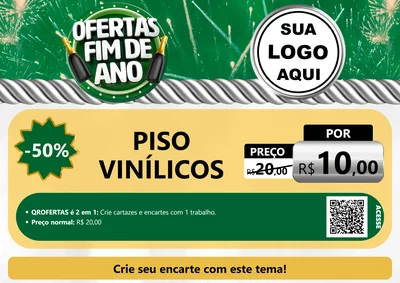 Modelo de Cartaz para Cartaz A4 Horizontal com o tema Ofertas Fim de Ano para Material para Construção