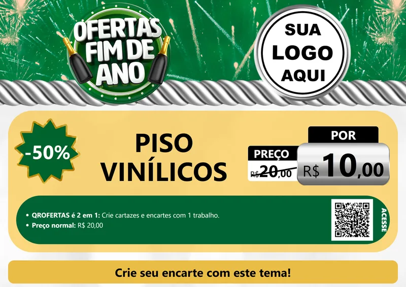 Modelo de Cartaz para Cartaz A4 Horizontal com o tema Ofertas Fim de Ano para Material para Construção