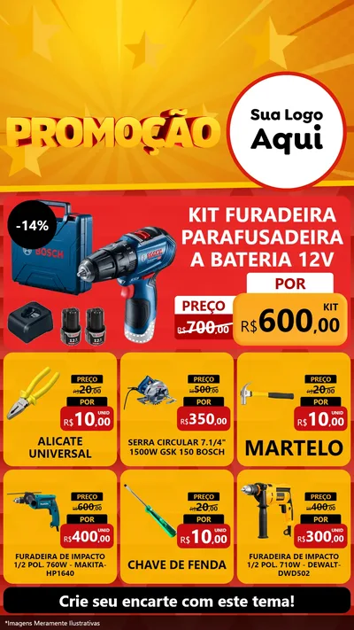 Modelo de Rede Social para Stories com o tema Promoção para Maquinas e Ferramentas