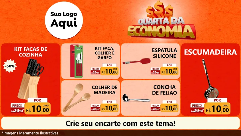 Modelo de TV para TV Horizontal com o tema Quarta da Economia para Utilidades Domésticas