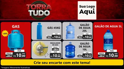 Modelo de TV para TV Horizontal com o tema Torra Tudo para Água e gás