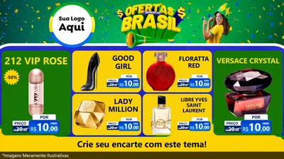 Modelo de TV para TV Horizontal com o tema Ofertas Semana do Brasil para Perfumes