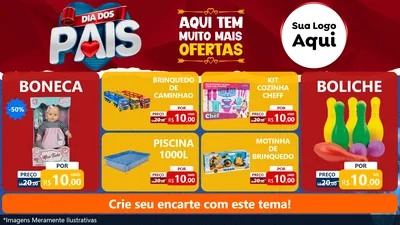 Modelo de TV para TV Horizontal com o tema Dia dos Pais para Brinquedos