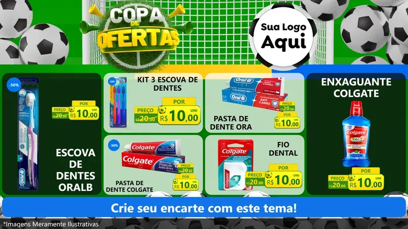 Modelo de TV para TV Horizontal com o tema Copa De Ofertas para Higiene Pessoal