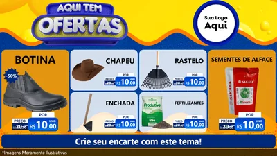 Modelo de TV para TV Horizontal com o tema Aqui Tem Ofertas para Agropecuária