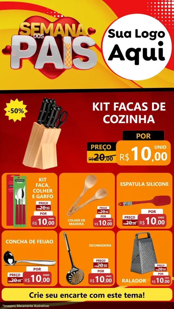 Modelo de Rede Social para Stories com o tema Semana Dos Pais para Utilidades Domésticas
